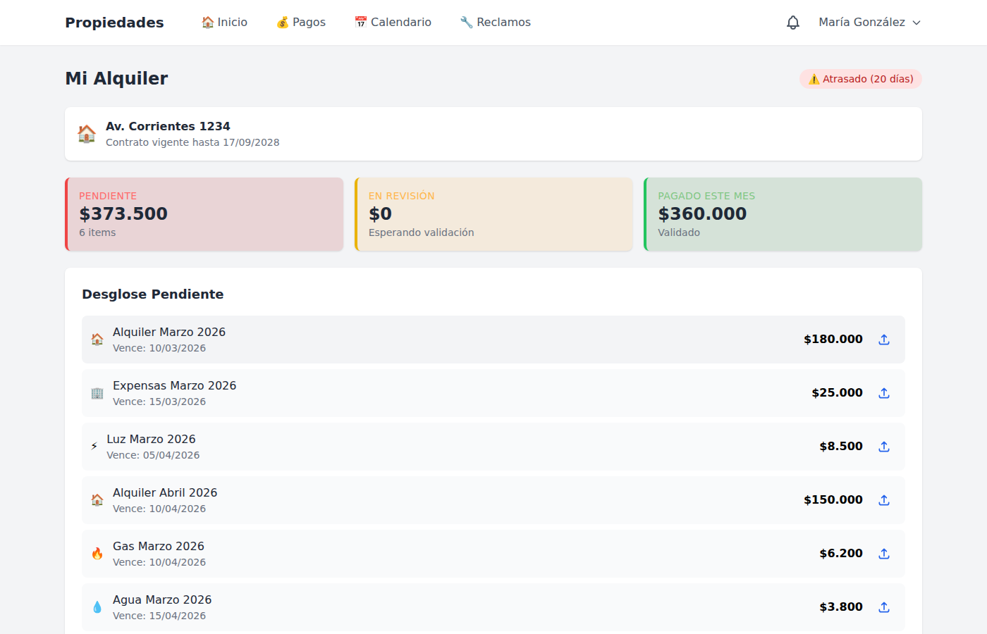 Portal del inquilino