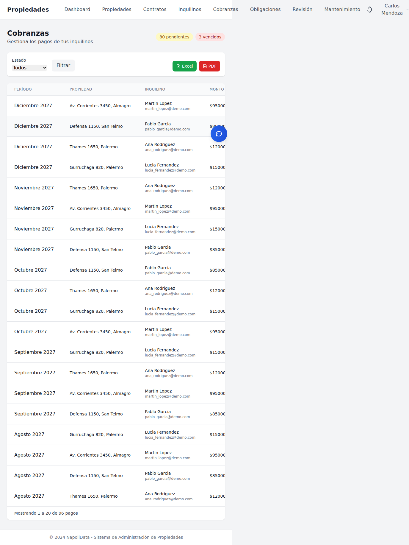Cuotas generadas automaticamente