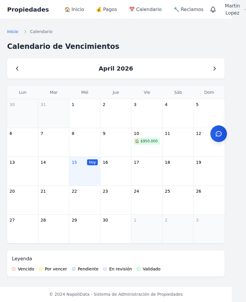 Calendario de vencimientos